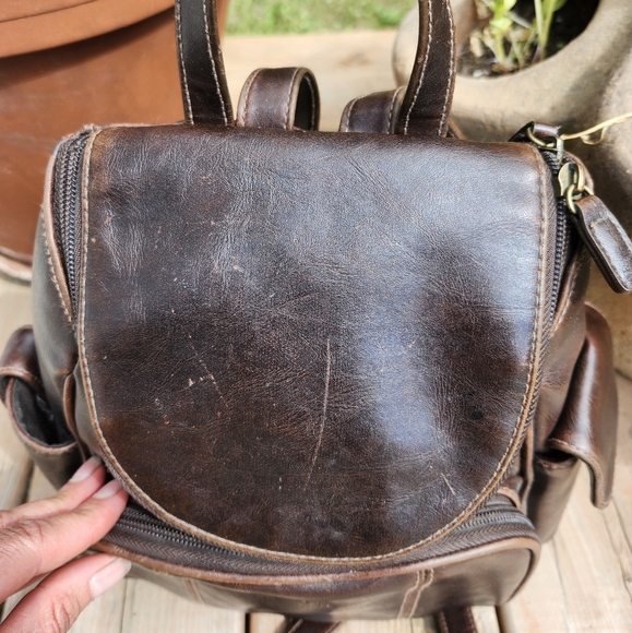 Brown Boho Cottagecore Backpack - Picture 3 of 10